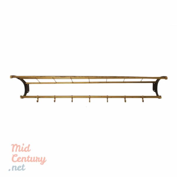 Wall coat rack made of brass