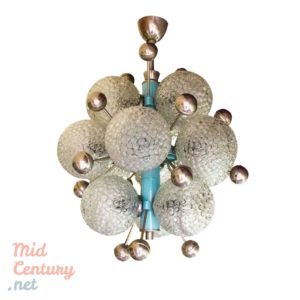 Spectacular Space Age / Atomic Age ceiling lamp with 12 lights