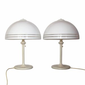 Spectacular pair of two bedside table lamps by Wessel-Herford